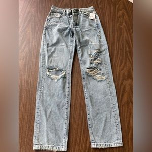 Free People distressed denim size 24 new with tags